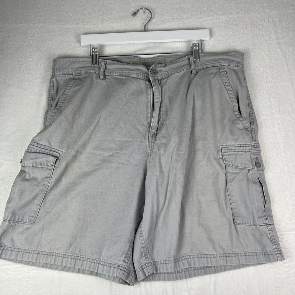 Men's North West Territory Grey Cargo Pocket Shorts Size 42